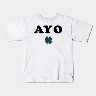 Ayo Ederibi Four Leaf Clover Shamrock Kids T-Shirt